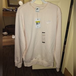 Nike small off white/bare pink sweatshirt